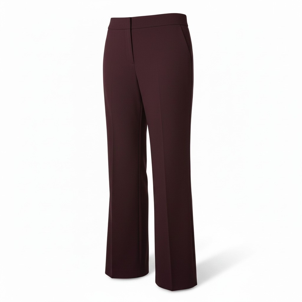 Ann Taylor Factory Burgundy Office Wear Career Straight Leg Pants Women's 16